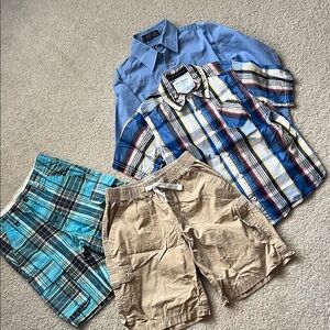 OshKosh B'gosh Boys' Blue and Tan Clothing Set